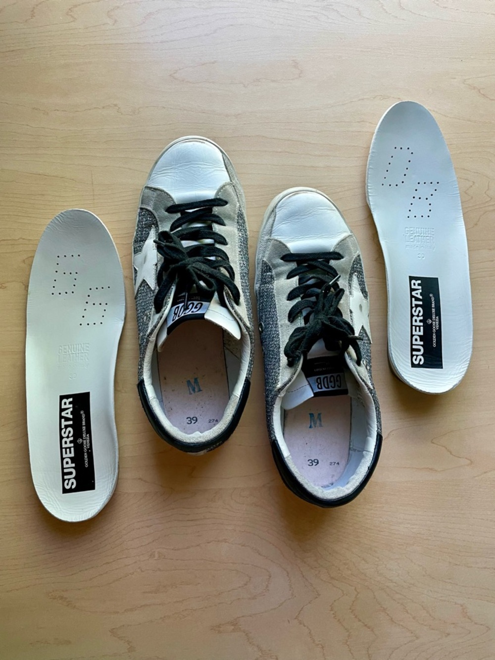 Golden Goose Superstars - Silver, black and white - Size 39 - Picture 3 of 16